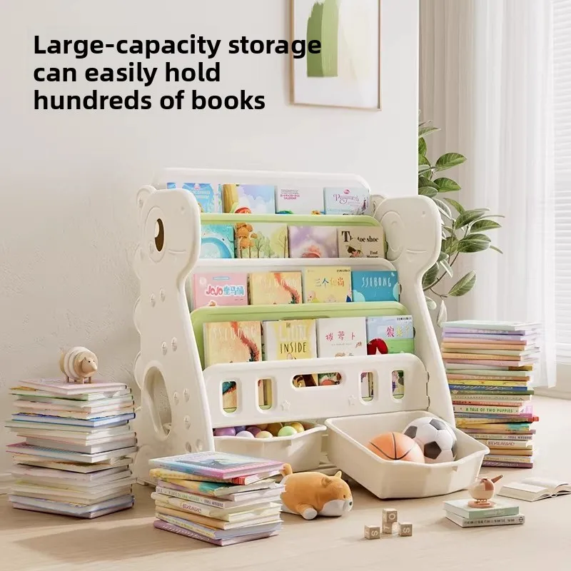 Children's Picture Books, Baby Toys, Storage Shelves, Lockers, Two-in-one Multi-layer Baby Bookshelf Storage