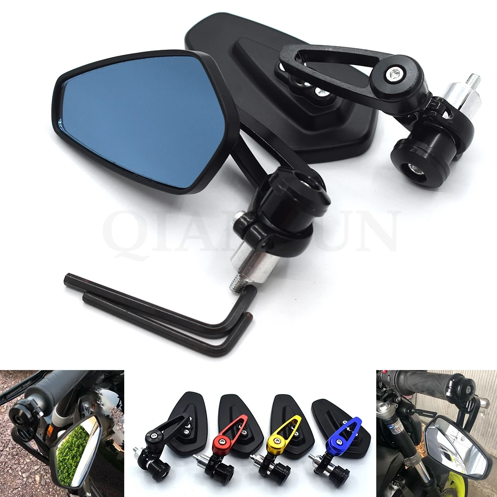 

Universal black 7/8'' 22mm motorcycle side mirror handlebar end mirror For Kawasaki Ninja 650R ZX6 ZX6R 636 ZX6R Z800 Z900 Z1000