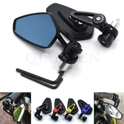 Universal black 7/8'' 22mm motorcycle side mirror handlebar end mirror For Kawasaki Ninja 650R ZX6 ZX6R 636 ZX6R Z800 Z900 Z1000