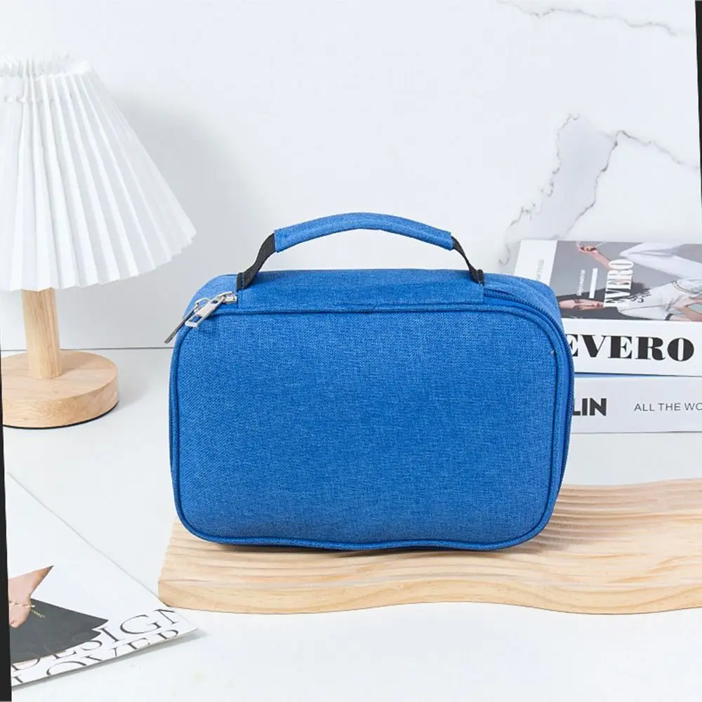 72 Hole Art Storage Pen Case Aesthetic Large Capacity Porous Pencil Case with Handle Zipper Stationery Pouch Pen Tools