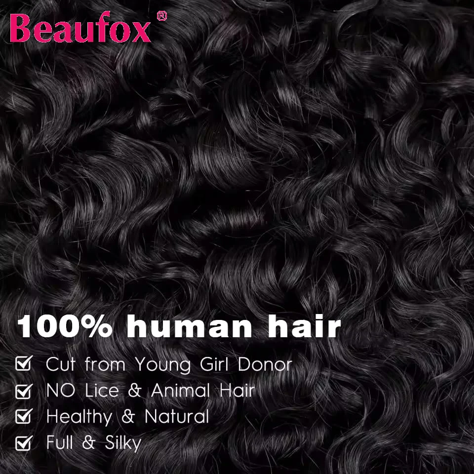Beaufox Burmese Curly Hair Bundles Pixie Curly Bundles Human Hair Virgin