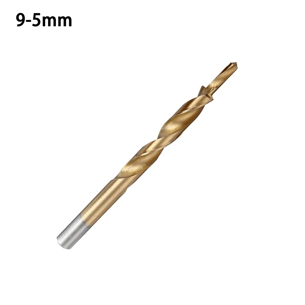 Step Drill Bit Pocket Hole Drill Bit Gold HSS Step Drill Bits for Perfectly Smooth Holes 8 4/9 5/10 5/10 6/12 8mm