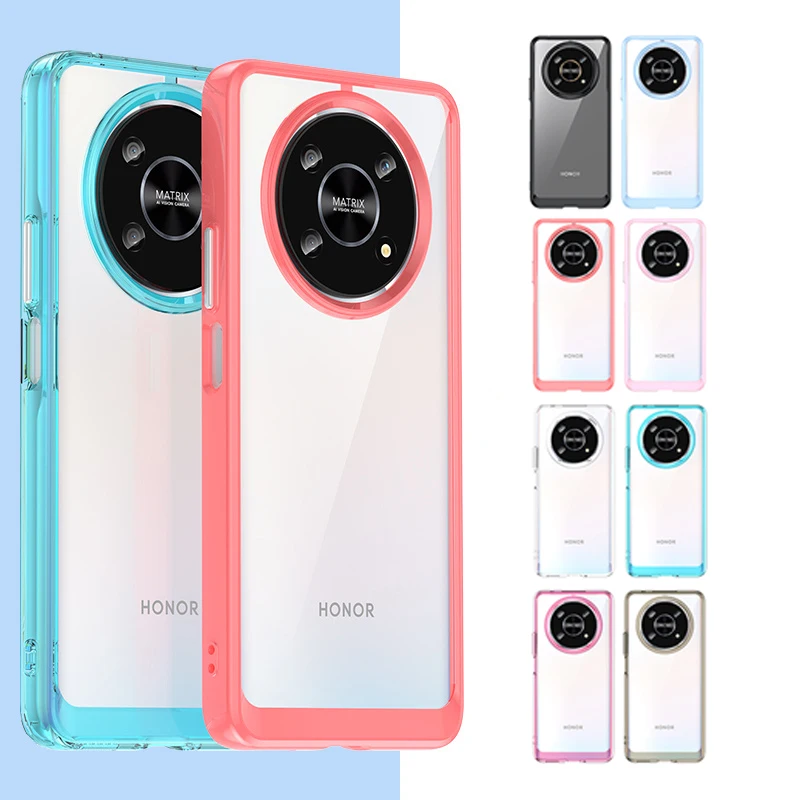 For Honor X9 Case Cover Honor X9 Capas Shockproof Back Transparent Colour Clear For Fundas Honor Magic 4 Lite X 8 9 X8 X9 Cover