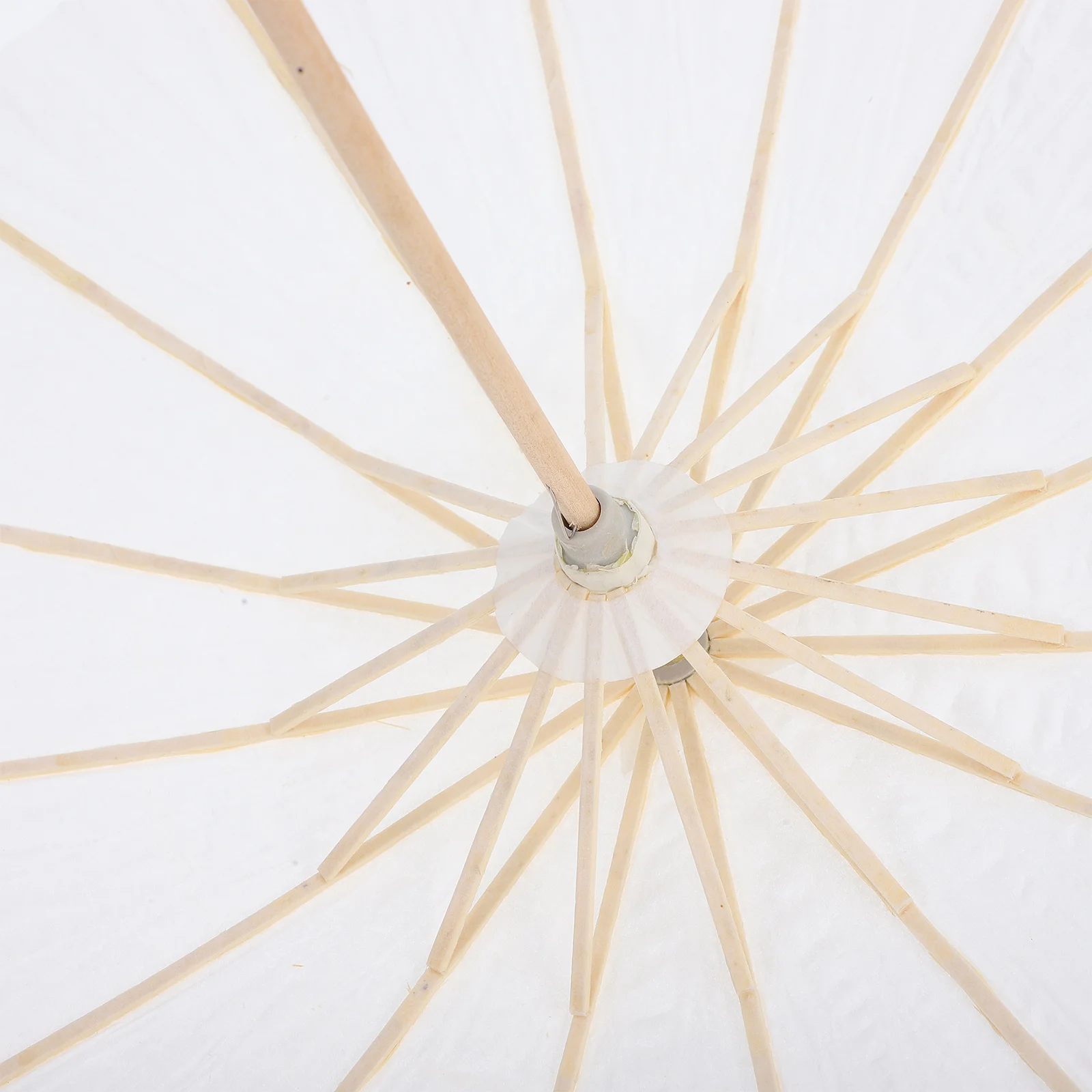 

2Pcs DIY Hand-Painted White Paper Umbrellas Wedding Parasol Sun Oil Paper Blank Set for Creative Design Parasol Umbrella