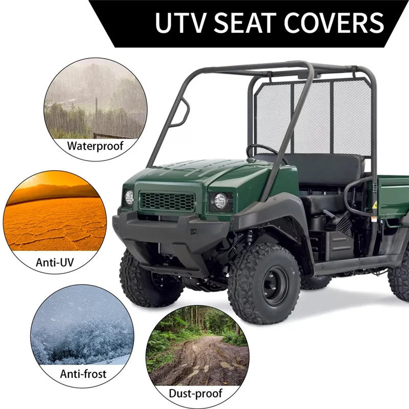 Firmly Front Bench Seat Cover For Kawasaki Mule 2500 2510 3000 3010 Waterproof Full Protection UTV Seat Cover Replacement Parts
