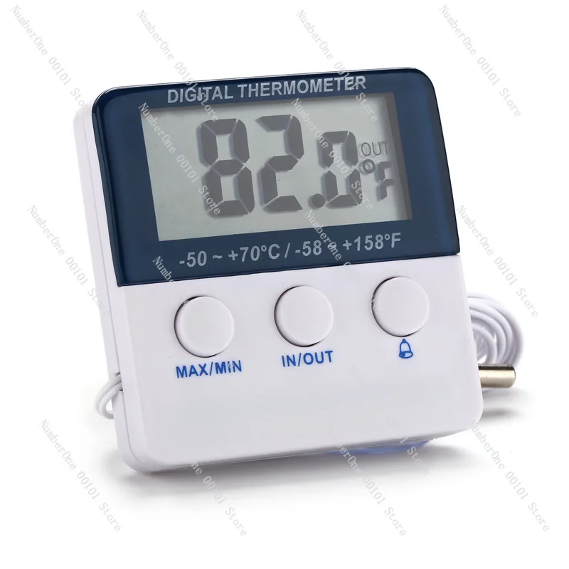 

TH-002 New Electronic Digital Thermometer, Waterproof Refrigerator Freezer Temperature Monitor with Display