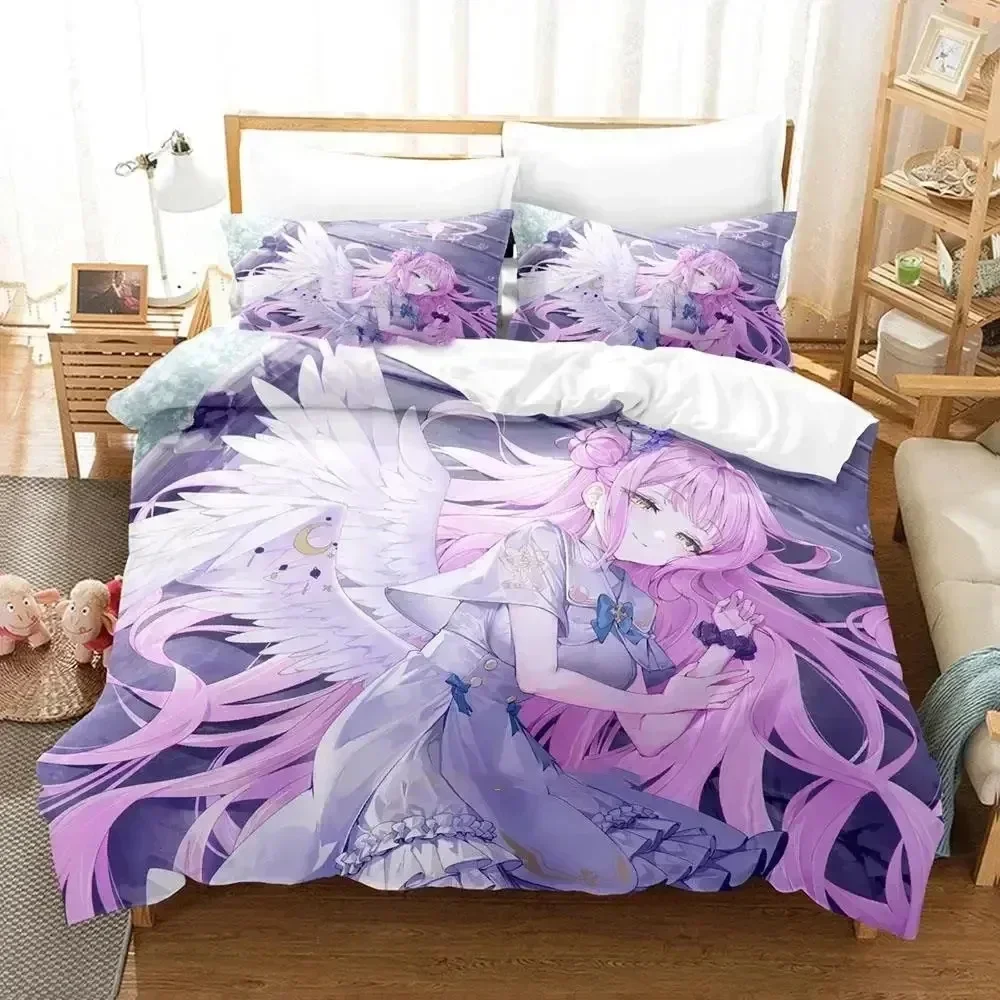 Luxury New 3D Print Anime Misono Mika Blue Archive Bedding Set Duvet Cover Bed Set Quilt Cover Pillowcase Queen Size Boys Adult