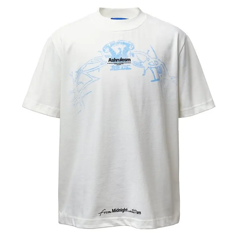 Fashion High Street Oversized Hip Hop T Shirts Streetwear Washed Vintage Tees Summer Short Sleeve Retro Tops For Male