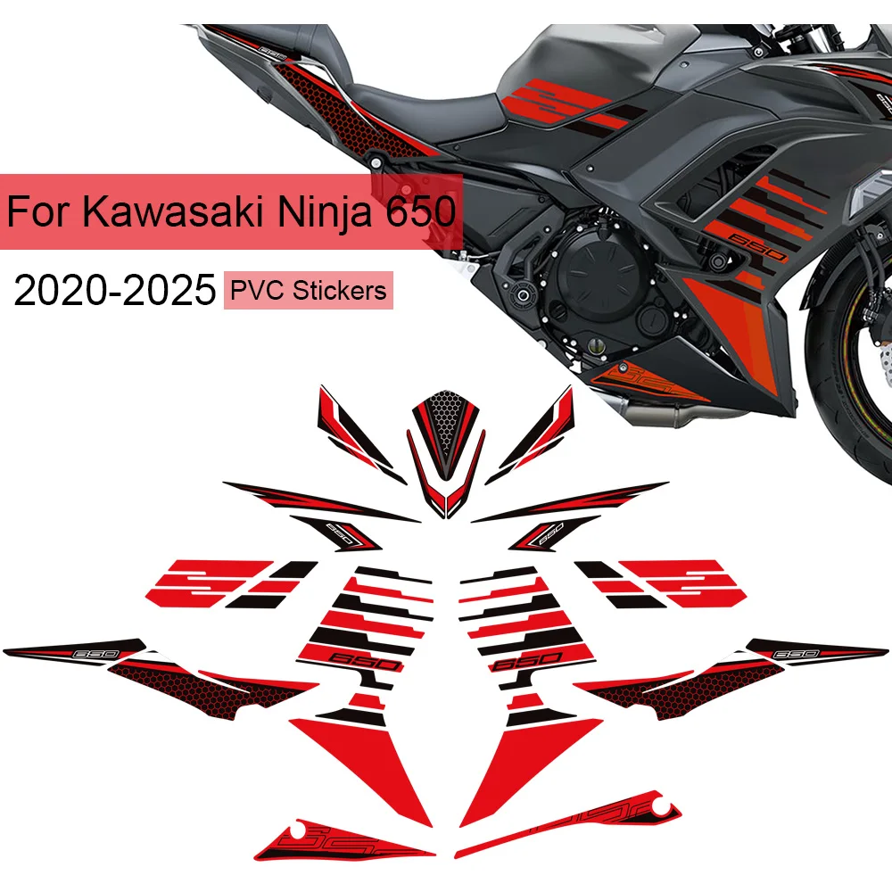 

Накладка на бак, боковые ручки, комплект для газа, мазута, коленного обтекателя, наклейки на крыло, мотоцикл для kawasaki ninja 650, наклейки 2020-2025