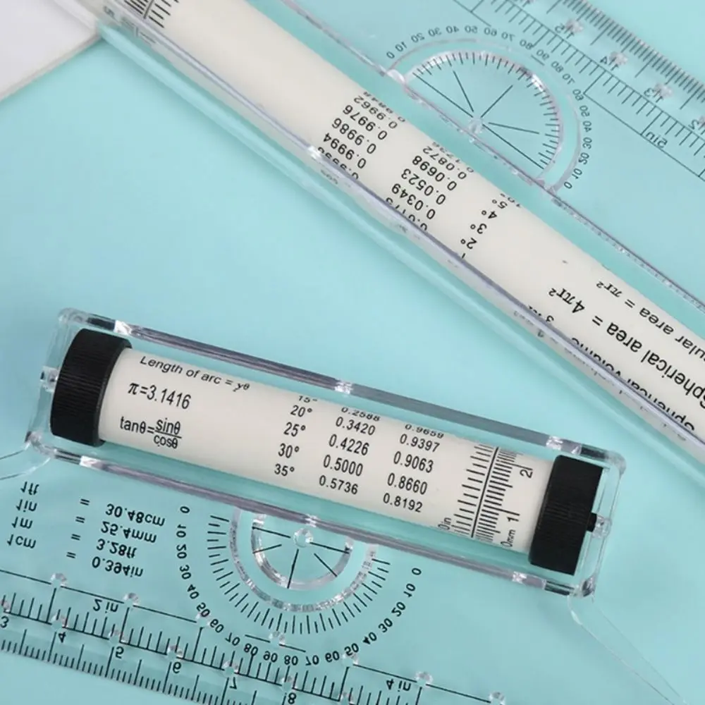 High Quality Plastic Parallel Roller Ruler Transparent 15/30CM Drawing Measuring Tool Angle Balance Ruler Students