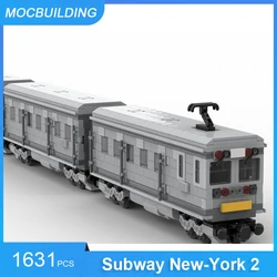 MOC Building Blocks Subway New-York 2 Train Model DIY Assemble Bricks Transportation Educational Creative Toys Gifts 1631PCS