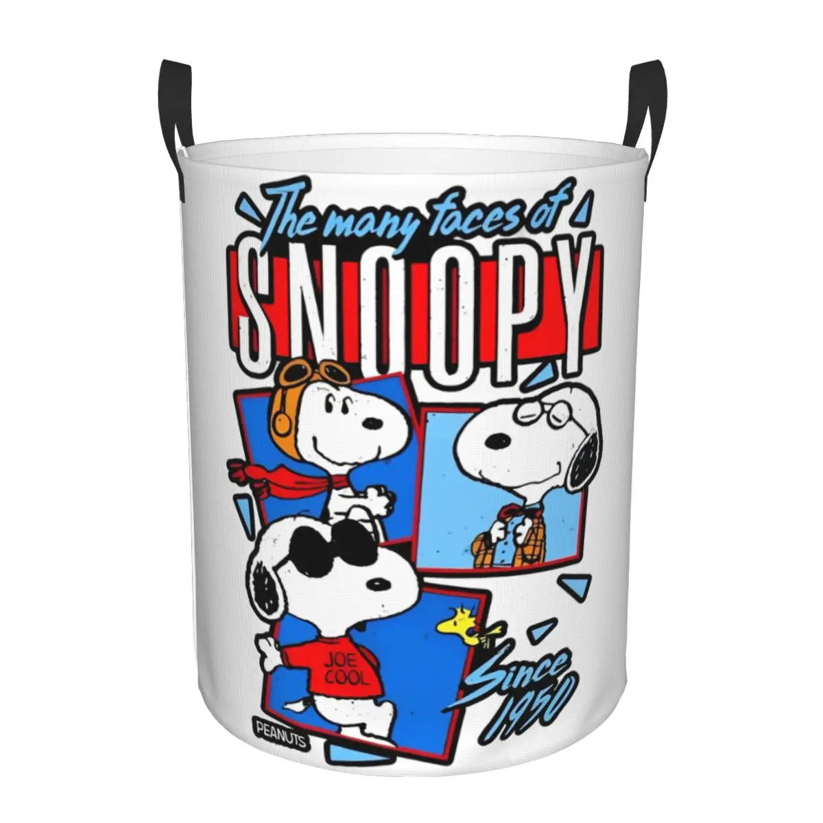 Snoopy Cartoon Peanuts Comic Kids Toys Storage Basket for Game Room Decor Gift Laundry Hamper Baskets