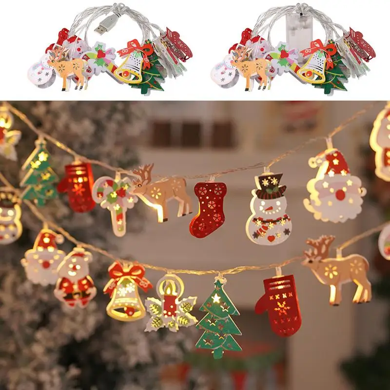 Indoor String Lights Decorative LED Cartoon Tree String Lights Cute Festival Parties Lighting Winter Holiday Hangable Fairy