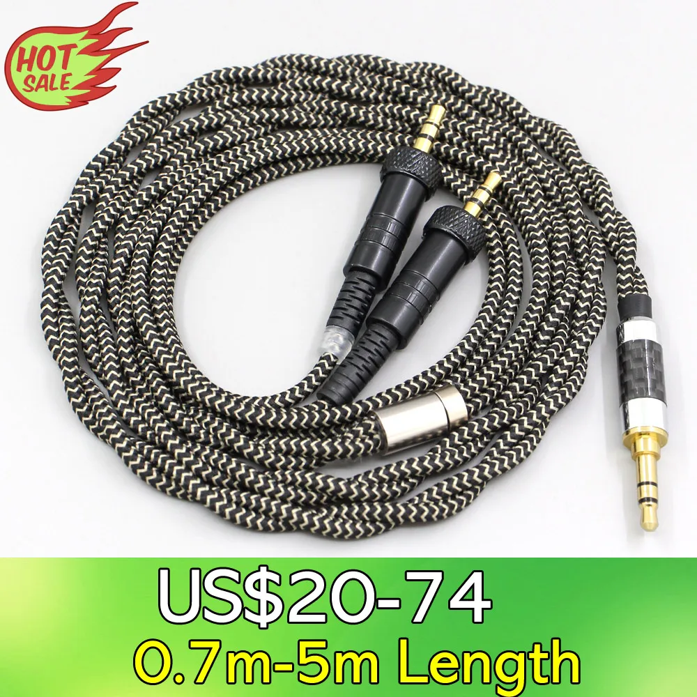 

2 Core 2.8mm Litz OFC Earphone Shield Braided Sleeve Cable For Sony MDR-Z1R MDR-Z7 MDR-Z7M2 With Screw To Fix Headphone LN008044