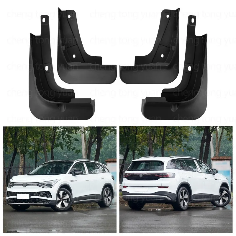 Mudguards FOR VW Volkswagen ID.6 X Crozz 2021-2025 Fenders Car Mud Flaps Splash Guards ABS Black Exterior Modification Accessory