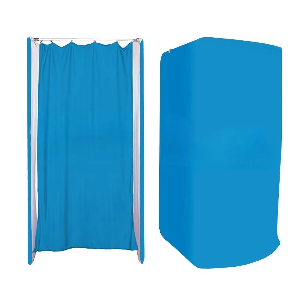 Full color custom printed logo tension fabric portable pop-up changing room with curtains