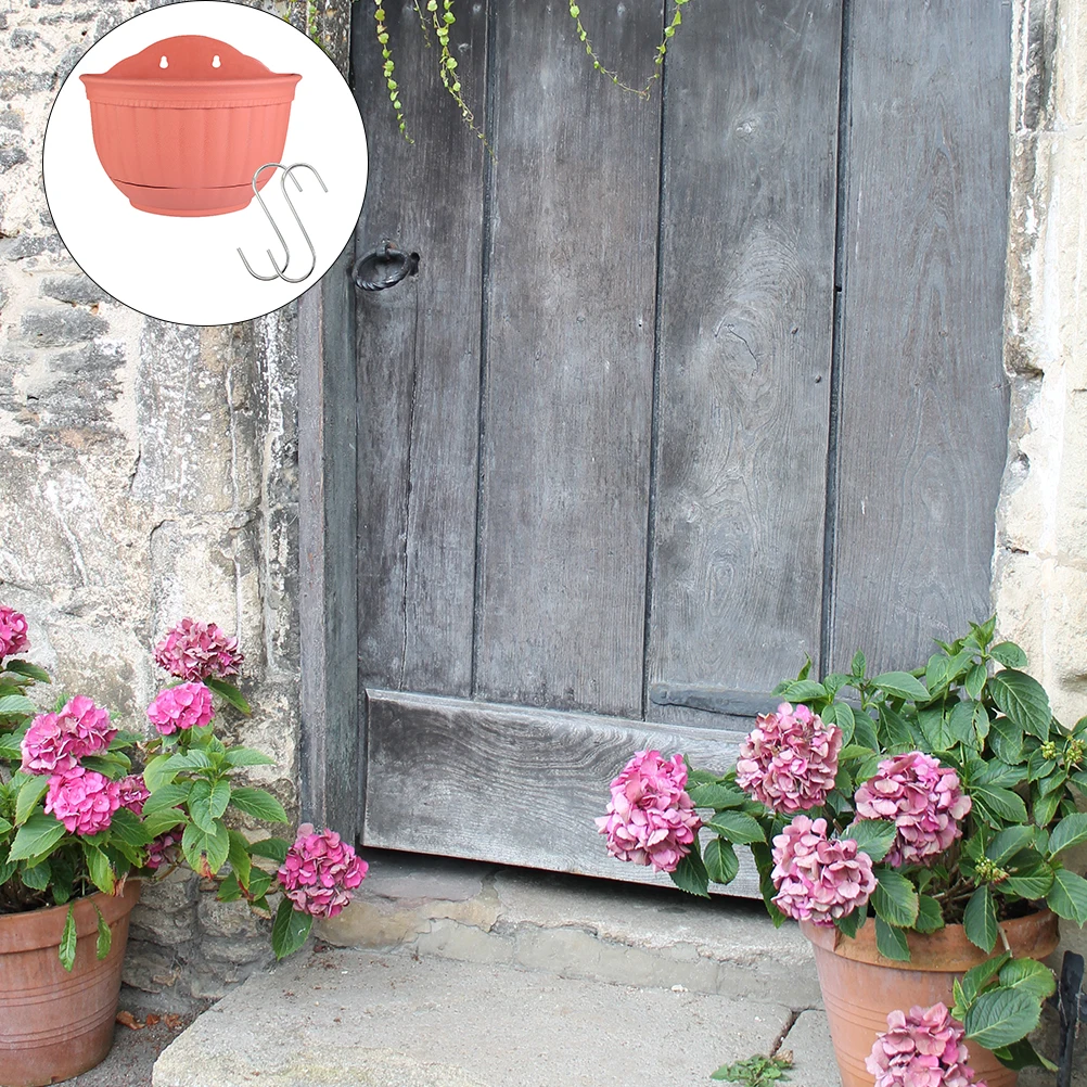 

Wall Hanging Flower Pot Flowerpot Plastic Pots Container Outdoor Planter Flowerpots