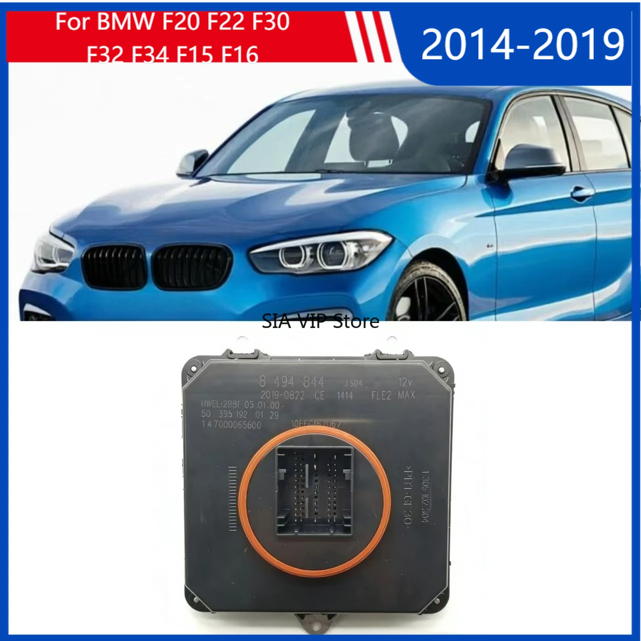 

63118494844 For BMW F20 F22 F30 F32 F34 F15 F16 2014-2019 LED headlight module control unit 63117457875 63117492028 63117429125