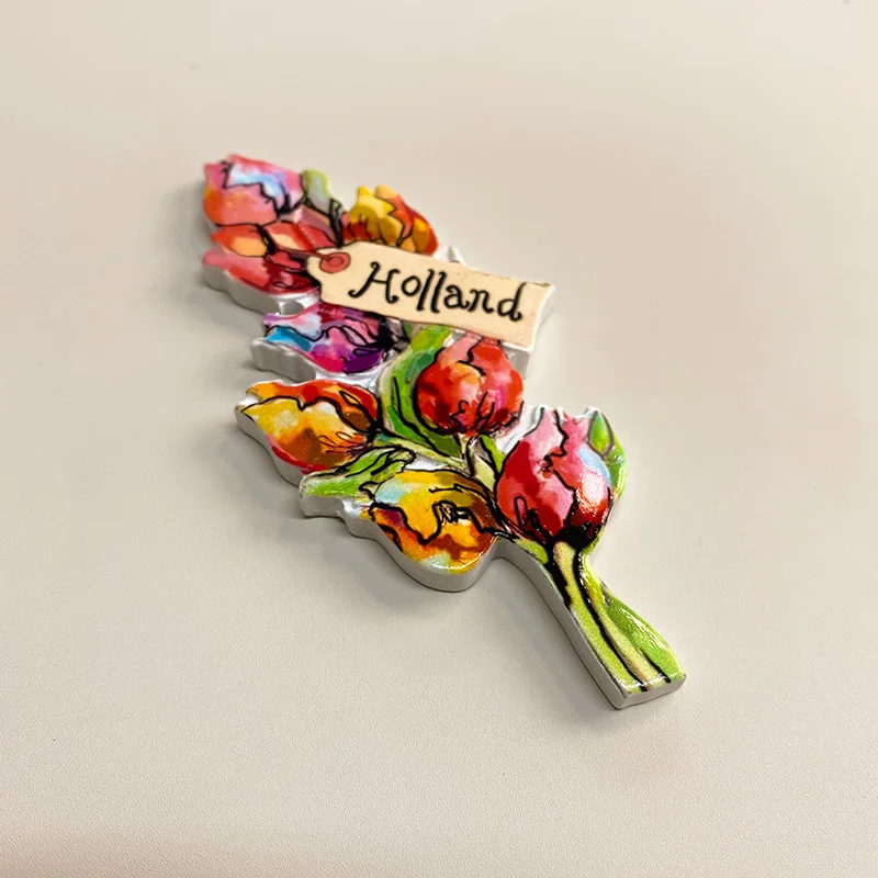 

Dutch Tulip Tourist Souvenirs Creative Decorations High-Value Personalized Gifts Magnetic Fridge Magnets