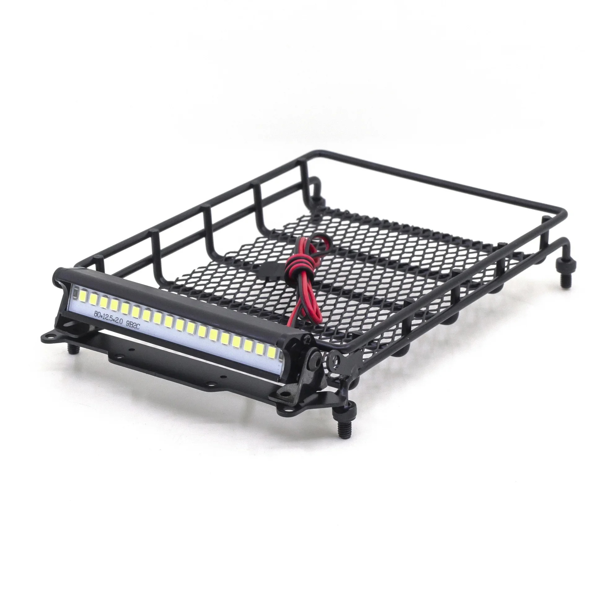 MN D90 D91 D96 MN98 MN99S Metal Luggage Carrier Roof Rack With LED Light 1/12 RC Car Upgrade Parts Accessories