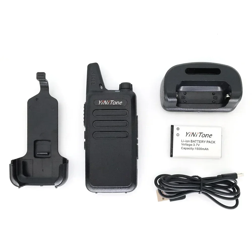 

MINI-02 Mini Walkie Talkie 5W UHF 400-470MHz 16 Channel USB Charger Two Way Radio Portable DMR Ham Radio RT22 FM Transceiver