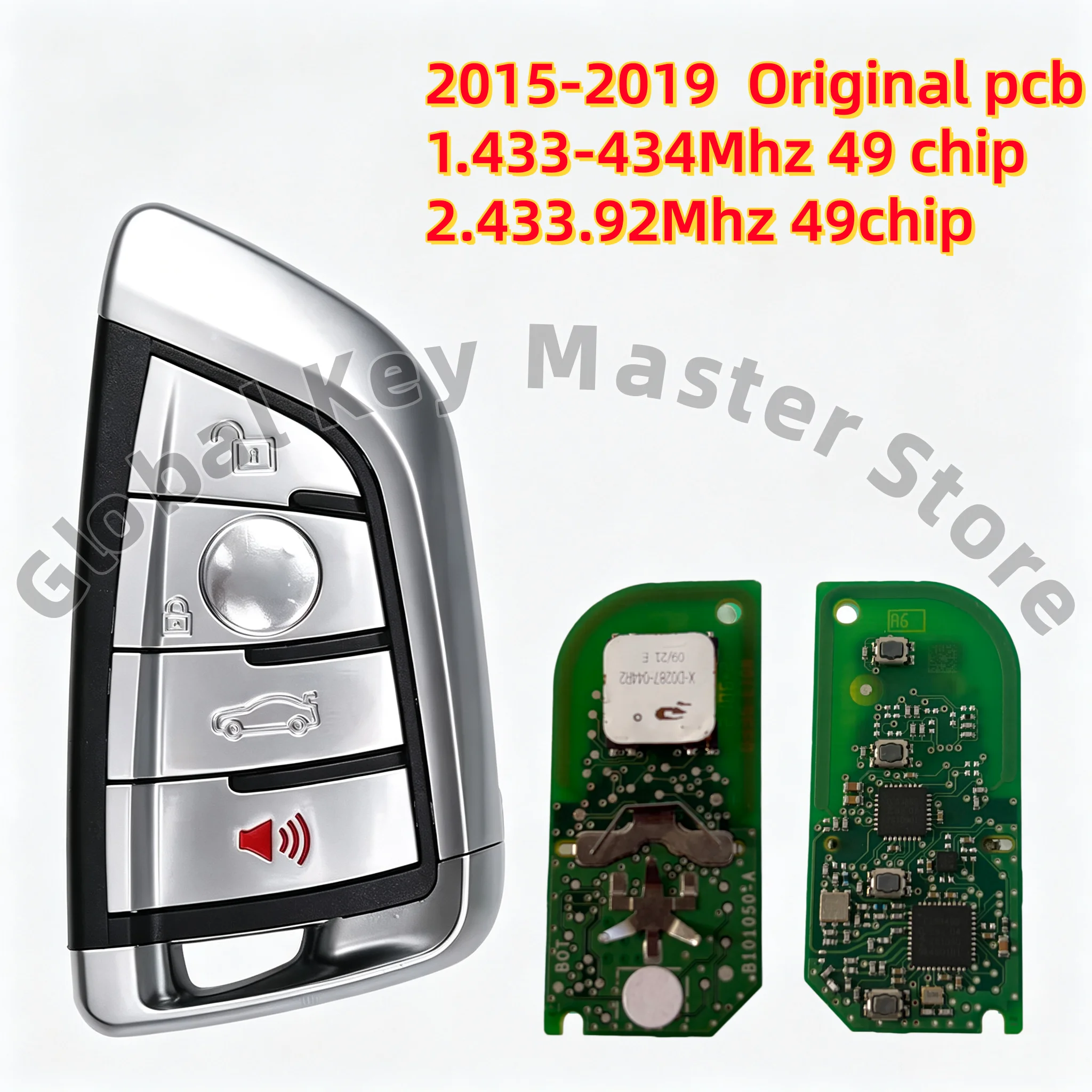 Suitable for B-M-W g Series after 2019, Compatible with 3/5/7/X1/X3/X5 Series Smart Keys, Replacement and Upgrade to 433-434Mhz/433.92Mhz