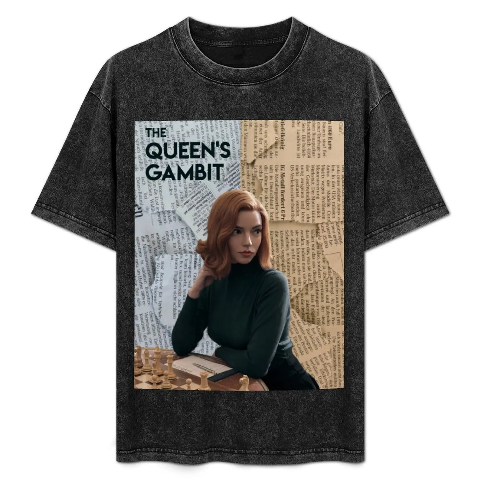 The Queen's Gambit T-Shirt blue archive shirts graphic tee oversized mens clothing