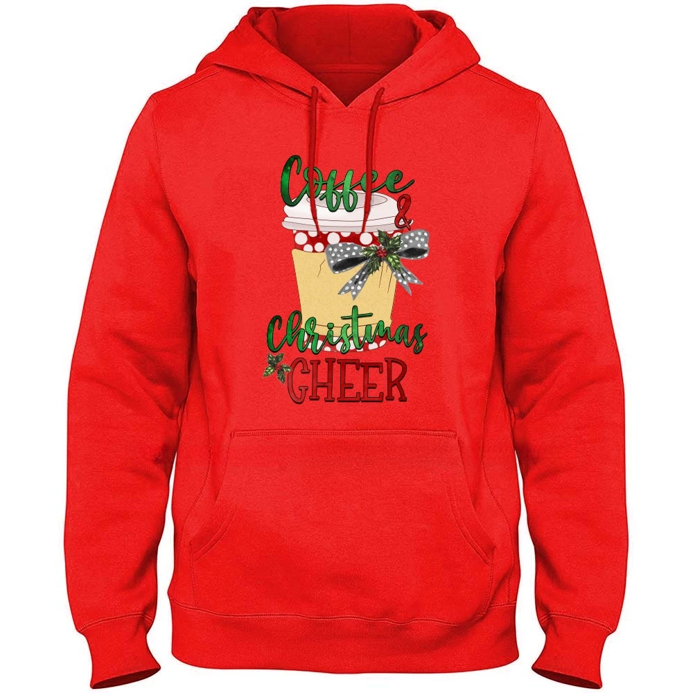 Coffee Christmas Cheer Man Hoodie Sweater Christmas Present Coffee Bean Coffeeshop Present Market Coffee Man Graphic Pullovers