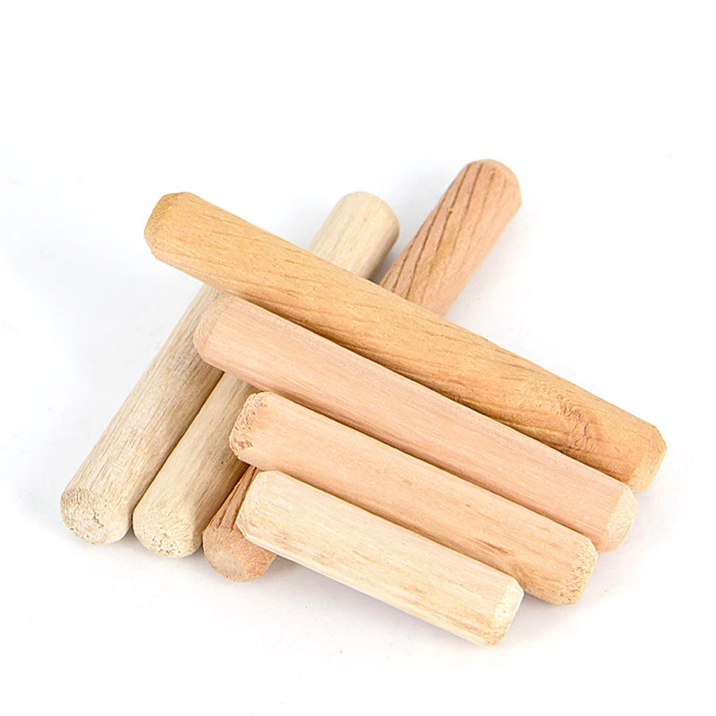 M5 M6 M8 M10 M12 Wooden Dowels Fluted Wood Dowel Rods Natural Beech Wood Dowel Pegs for Grooved Craft DIY Carpentry L20 to 120mm