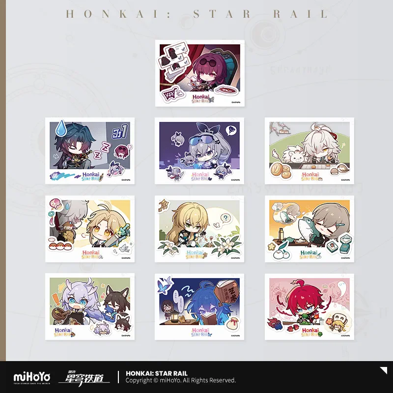 

[Genuine] miHoYo Game Honkai Star Rail PMLYB Series Lmitation Film Card Luocha Bailu Kafka Luka Prop Card Cosplay Halloween Gift