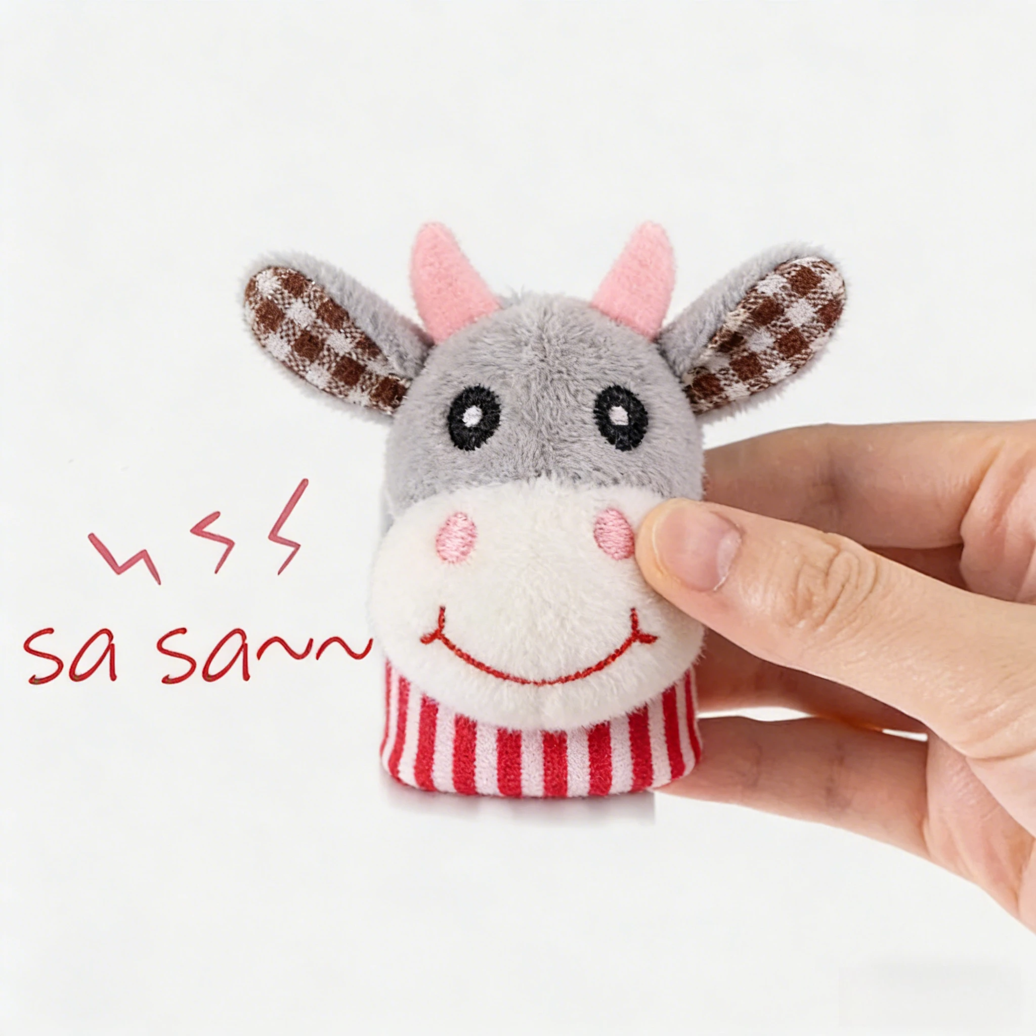 0～12ヶ月の赤ちゃん用ガラガラ靴下おもちゃ、新生児用漫画風ぬいぐるみ靴下、リストストラップ、足探しとリストガラガラおもちゃ