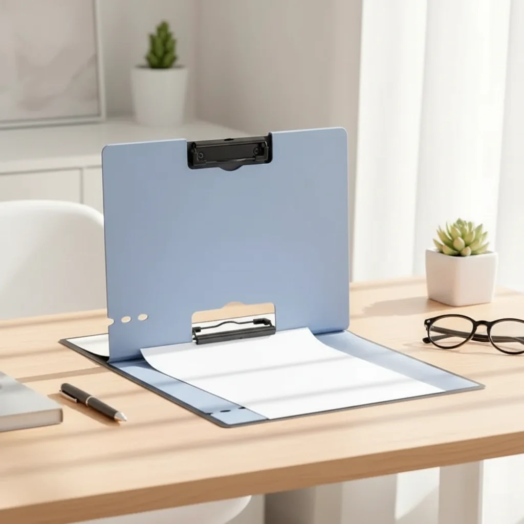 

Horizontal A4 Clipboard Writing Pad Portable Office Supplies Paper Folder with Clip for Stationery Use