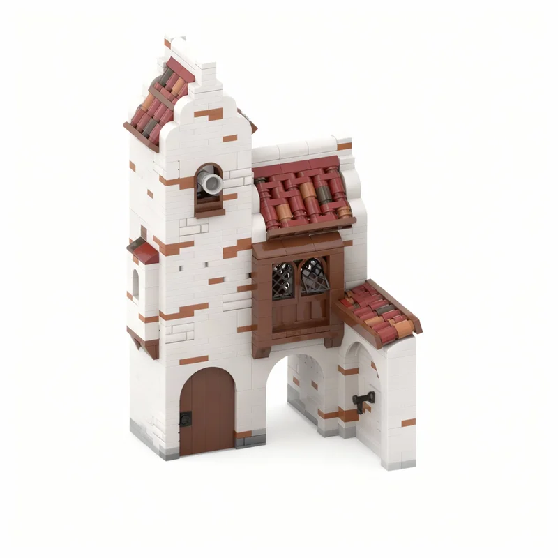 

920PCS MOC Pirate Sailing Villa On Mediterranean Model Collectible Display DIY Creative Building Blocks Gift Decoration Blocks