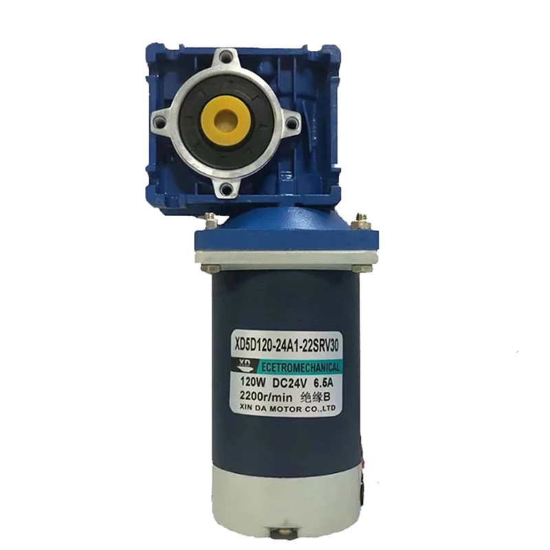 120W 12V / 24V Dc Wormwielkast Motor RV30 Lage Snelheid Motor Zelfsluitende Motor speed Regulator Micro Motor