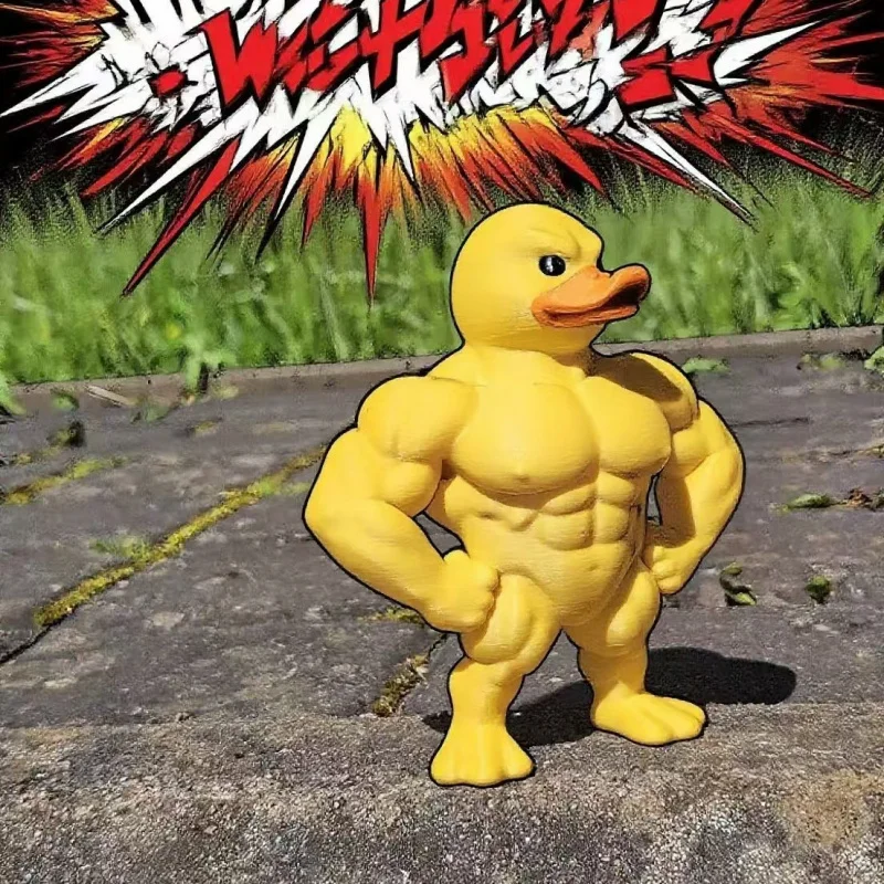 الإبداعية العضلات بطة تمثال الحرفية بطة زخرفة سطح المكتب الديكور العضلات بطة تمثال ثلاثية الأبعاد سطح المكتب ديكور المنزل الداخلي والخارجي #2