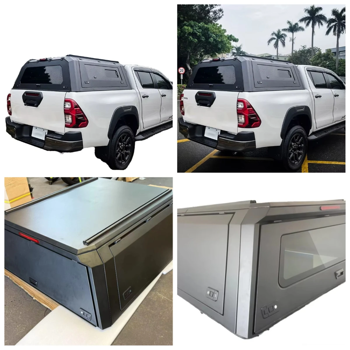 

Custom 4x4 Waterproof Steel Pickup Hardtop Topper Camper Truck Ranger Canopy for HILUX 2024