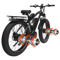 GUNAI Electric Bicycles 2000W Dual Motor 26Inch Fat Tire Adults Ebike 55km/h 21 Speed with 48V 22AH Battery Bike EU Stock