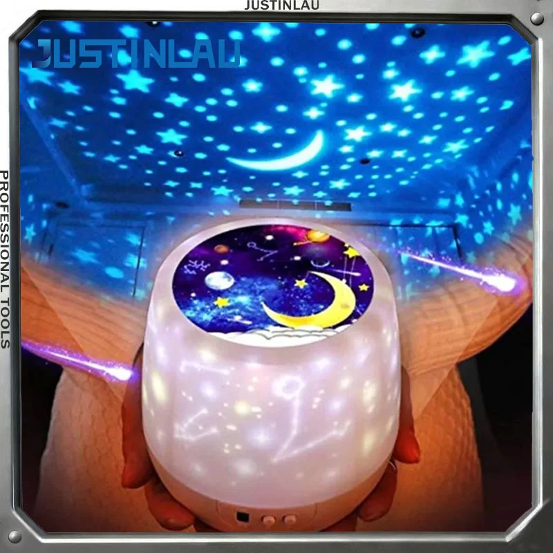 

Проектор звездного неба Universe Star для детей, ночник для спальни, вращающийся проектор Луны и морских созвездий, лучший подарок на день рождения, 5 наборов пленок