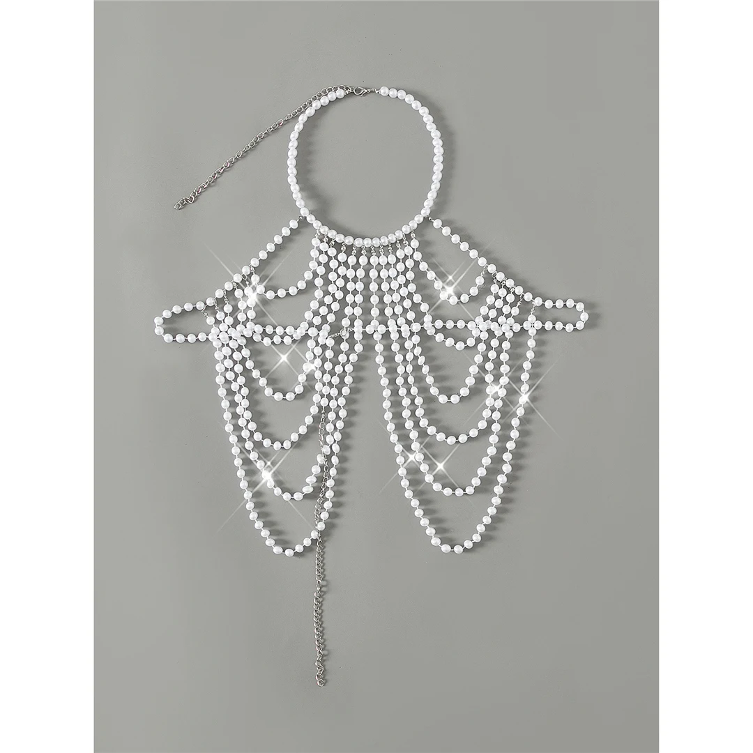 Luxuriöses Perlen-Neckholder-Bikini-Oberteil, durchsichtig, Damen-Badeanzug, Badebekleidung, Badeoberteil, Badeanzug, Badebekleidung, Badeoberteil mit Ausschnitten, Strandtop V5407 – Detail 16