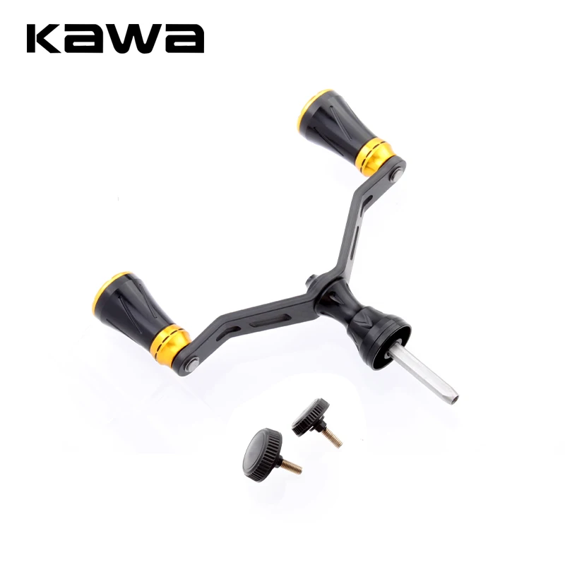 kawa Fishing Reel Handle Carbon Fiber With Alloy Knob For S Reel Double Handle Weight 45.9g DIY Fishing Tackle Accessory