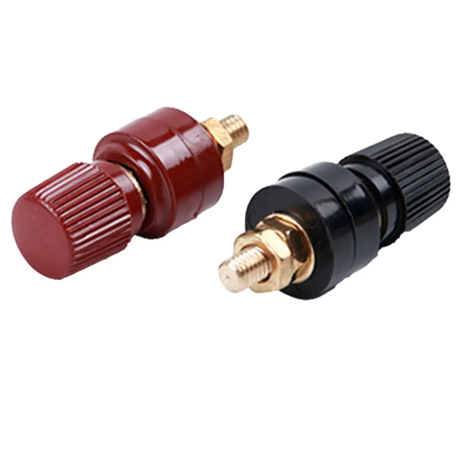 1 Pair Binding Post M8 Thread 555 Type Brass Binding Post For Welding Machines Connect Terminal Splice Black Red