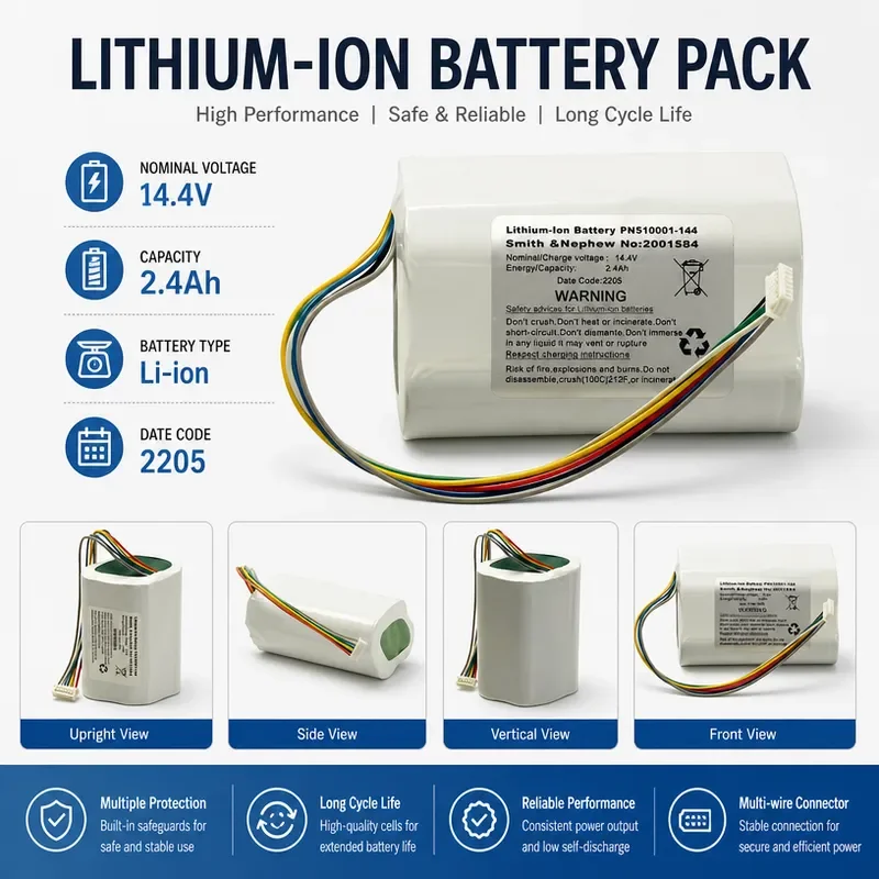 Replacement Batteries for Smiths LG144 53001-144 RENASYS GO Syringe Pump Compatible Medical Device Power Supply