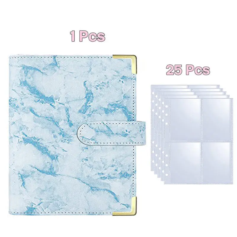 

A5 Refillable 6 Ring Faux Leather Budget Binder,Notebook Binder Cover for A5 Filler Paper,Loose Leaf Personal Planner Binder