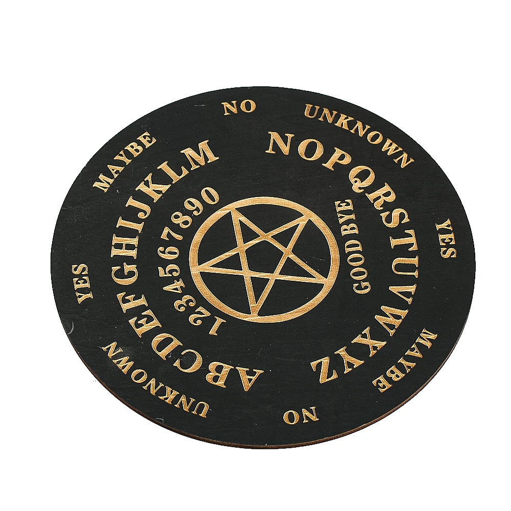 15cm Laser Pentagram Stars A--Z 0--9 Black Wooden Plank YES NO Make Decisions Props Tarot Wiccan Astrology Pendulum Board