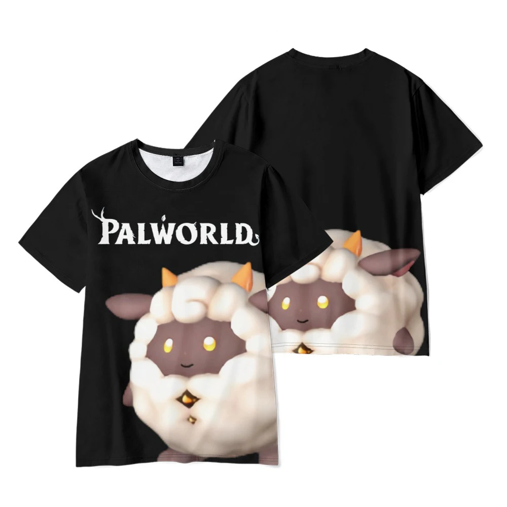 Palworld 3D Anime koszulka z nadrukiem młodzieżowa gra z krótkim rękawem Top dla dzieci