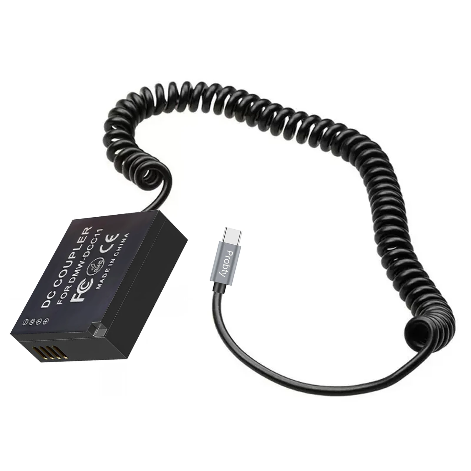 USB-C to DMW-DCC11 Dummy Battery For Panasonic Lumix GX7 GX85 GX9 TX1 TX2 GF3 GF5 GF6 ZS100 ZS200 TZ110 ZS80 G100 Cameras view 5