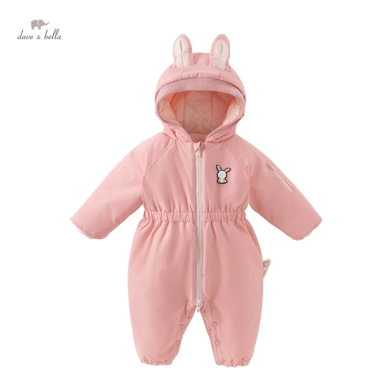 Dave Bella Baby Jumpsuit Newborn Creeper 2024 New Autumn Winter Boys Girls  Fashion Casual Cute Romper Outdoor Warm DB4242583