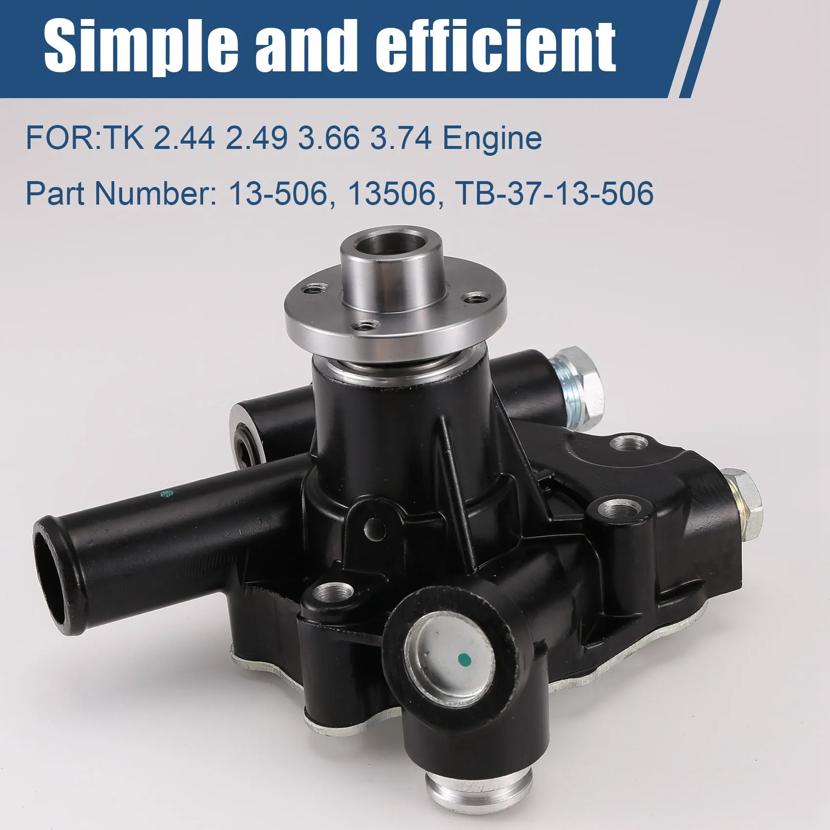 

Plain Water Pump With Gasket 13-506 13506 13-0506 TB-37-13-506 For YANMAR TK 2.44 2.49 3.66 3.74 Engine