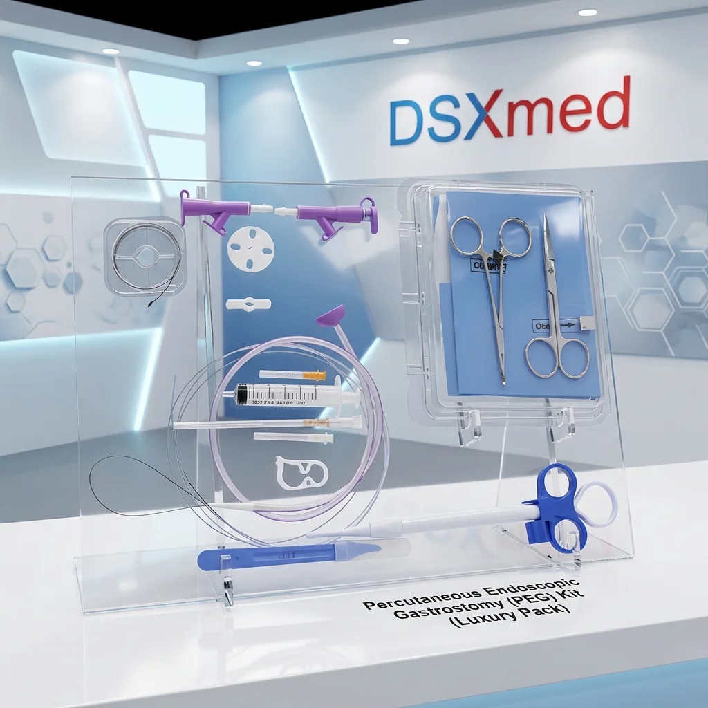 Disposable Percutaneous Endoscopic Gastrostomy Tube Kit PEG Luxury Pack Auxiliary Accessory Set