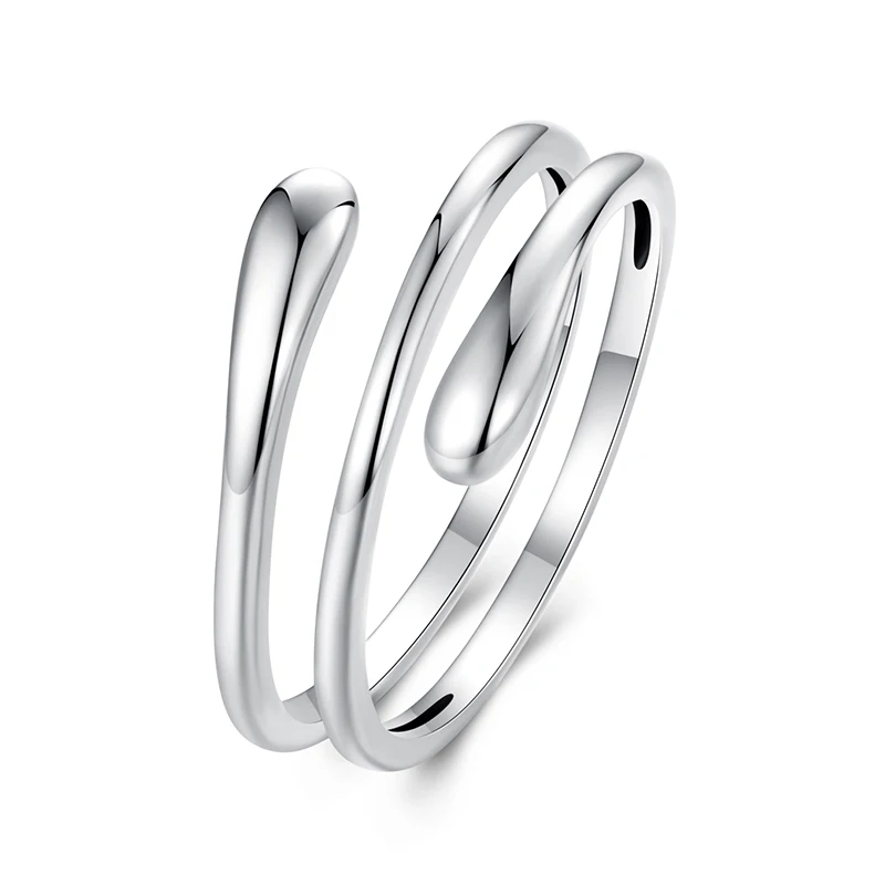 Women's Solid 925 Sterling Silver Twist Eternity Band Ring